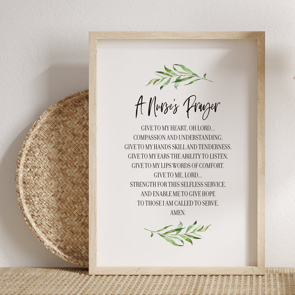 A Nurse's Prayer | Nurse Gift Ideas | Ollie + Hank