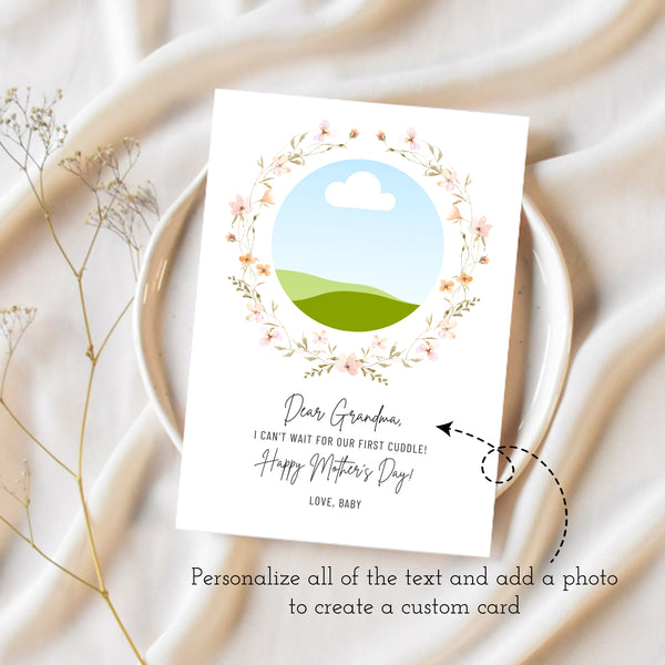 Mothers Day Card From Bump | Pregnancy Announcement To Grandma | Ollie + Hank