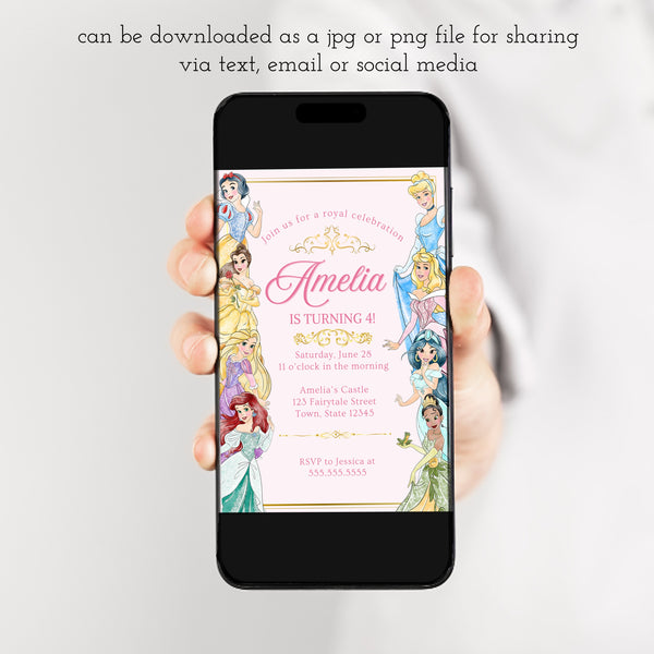 Disney Princess Birthday Invitations | Princess Birthday Invitations | Ollie + Hank