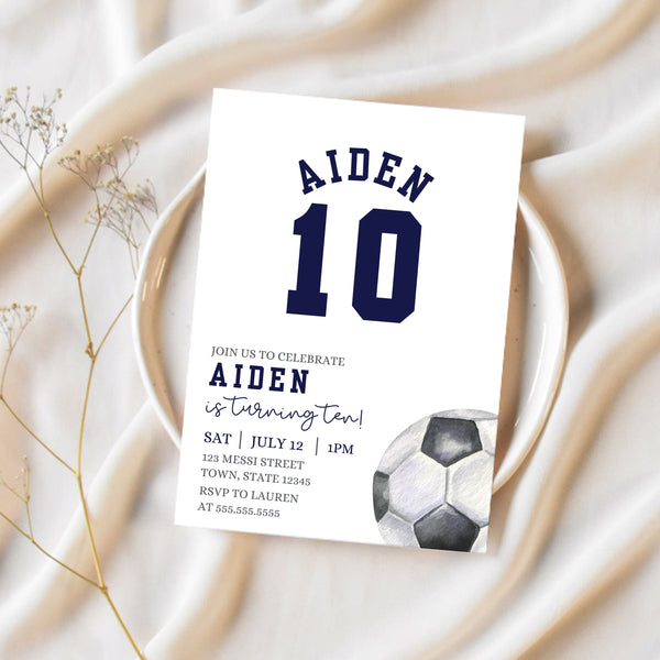 Soccer Invitations Birthday | Soccer Birthday Party | Ollie + Hank
