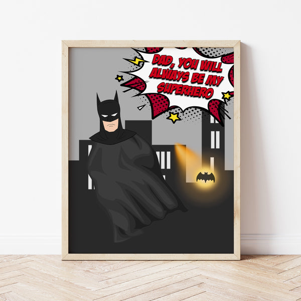 Superhero Fathers Day | Superhero Handprint Art | Ollie + Hank