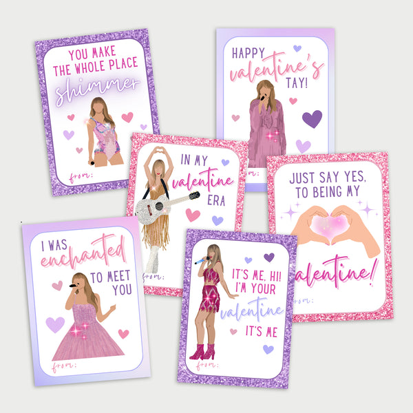 Taylor Swift Valentines Day Cards | Classroom Valentines Card | Ollie + Hank
