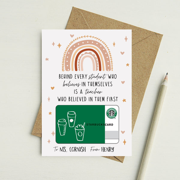 Teacher Appreciation Card Printable | Thank You For Believing In Me