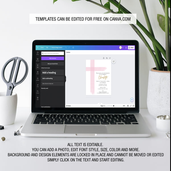 Template For Baptism Invitation | Ollie + Hank