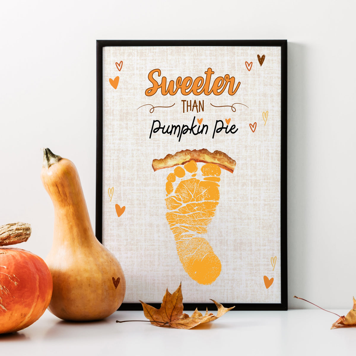 Sweeter than Pumpkin Pie / Footprint Art Craft / Thanksgiving Fall Aut –  PRINT IT OFF