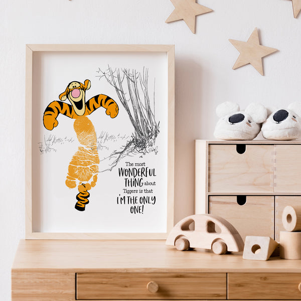 Baby Footprint Art | Tiger Craft Template | Ollie + Hank