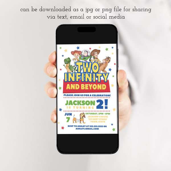 Two Infinity And Beyond | Toy Story Birthday Invitations | Ollie + Hank