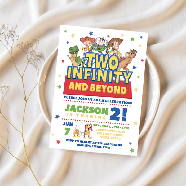 Two Infinity And Beyond | Toy Story Birthday Invitations | Ollie + Hank