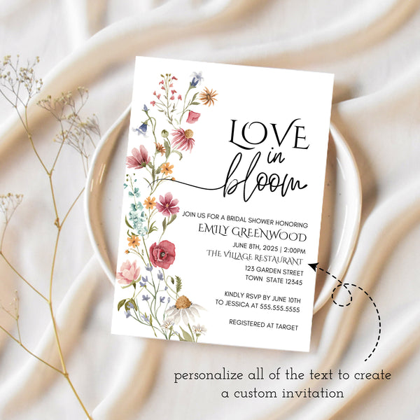 Floral Bridal Shower Invitation | Wildflower Bridal Shower | Ollie + Hank