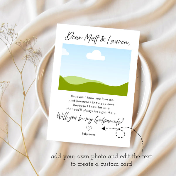 Godparents Card | Will You Be My Godparent Card | Ollie + Hank