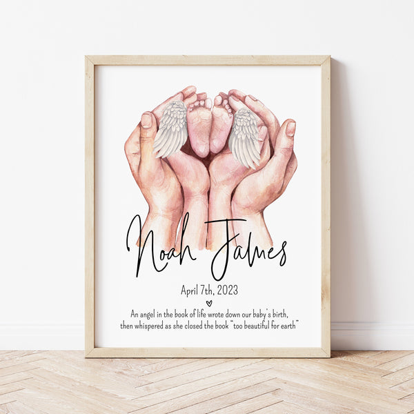 Angel Baby Gift | Angel Baby Art | Ollie + Hank