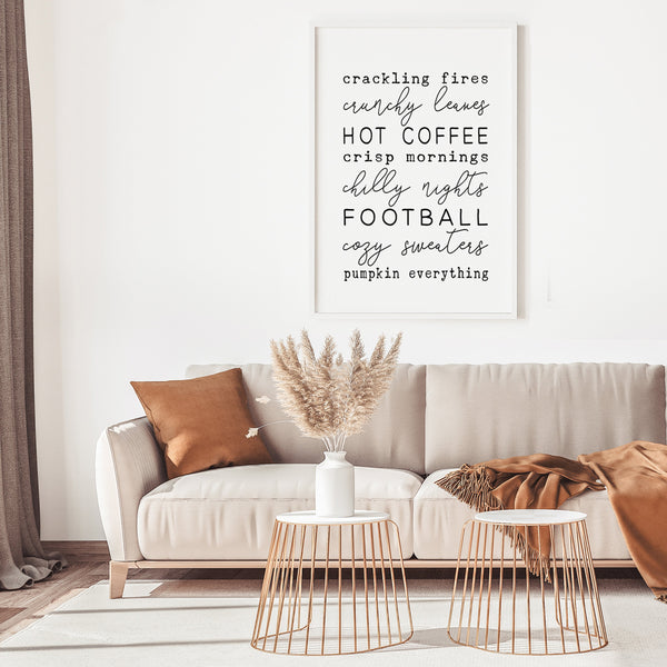 Autumn Wall Art | Fall Favorite Things Print | Ollie + Hank