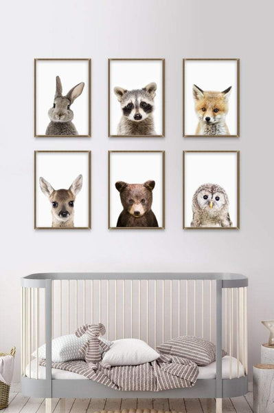 Baby Animals Nursery Art | Woodland Animals | Ollie + Hank