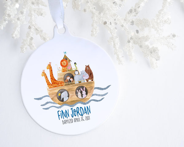 Baptism Gifts For Boys| Noah's Ark Baptism Ornament | Ollie + Hank