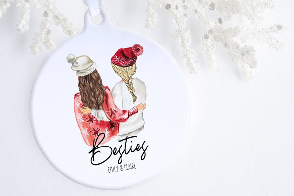 Best Friends Christmas Gifts | Besties Ornament | Ollie + Hank