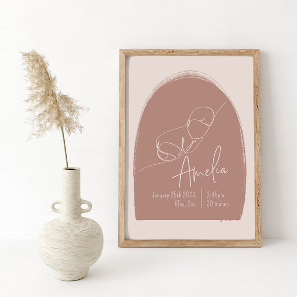 Baby Name Wall Art | Boho Baby Name Print | Ollie + Hank