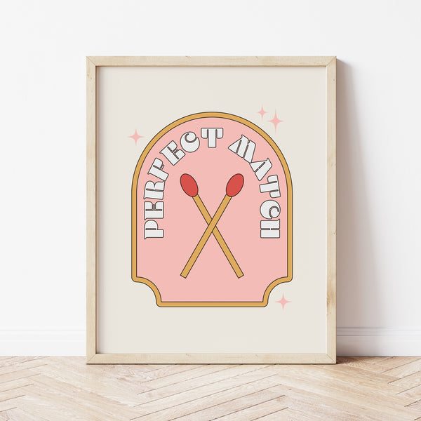 Boho Valentines Day Decor | Perfect Match Print | Ollie + Hank