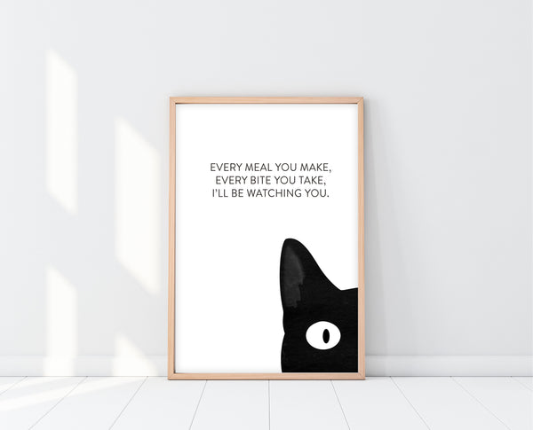 Cat Wall Art | I'll Be Watching You | Ollie + Hank