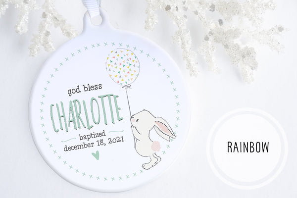 Christening Gifts For Boys | Bunny Blessing Baptism Ornament | Ollie + Hank