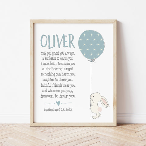 Christening Gifts From Godparents | Irish Blessing Nursery Print | Ollie + Hank