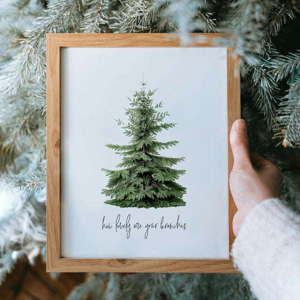 Christmas Tree Wall Decor | O Christmas Tree Print | Ollie + Hank