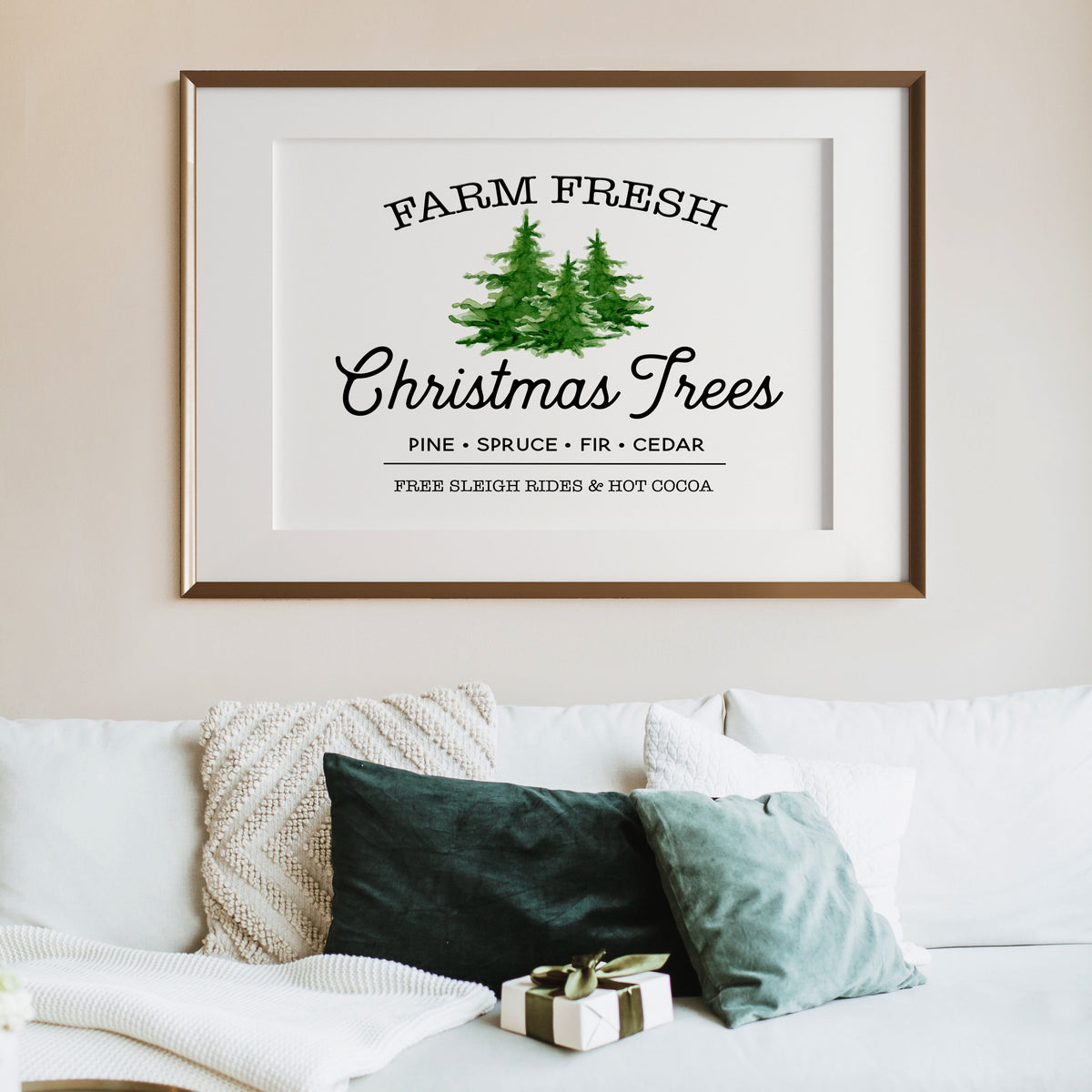 Farm Fresh Christmas Trees Sign | Ollie + Hank - Christmas Art Printables for Christmas Tree Farm Printable Free