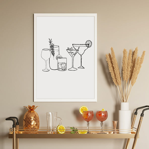 Cocktail Wall Art | Cocktail Illustration | Ollie + Hank