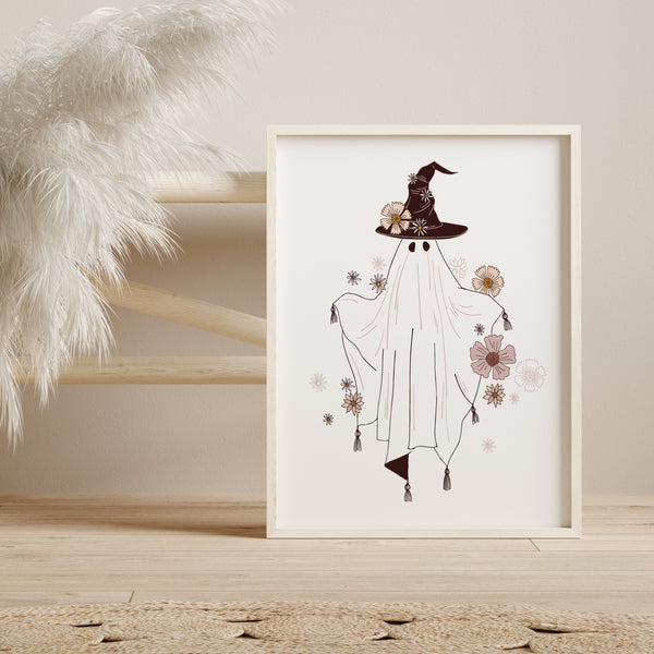 Ghost Print | Cute Ghost Art | Ollie + Hank