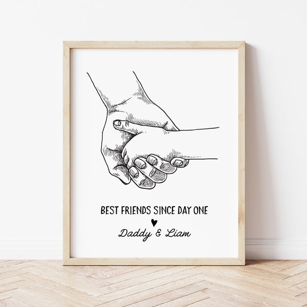 Daddy Gift From Baby | Daddy Best Friend Print | Ollie + Hank