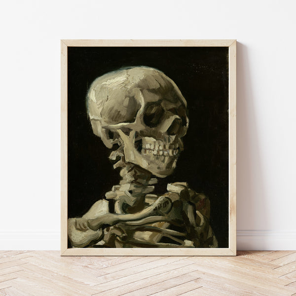 Dark Academia Wall Art | Skeleton Painting | Ollie + Hank