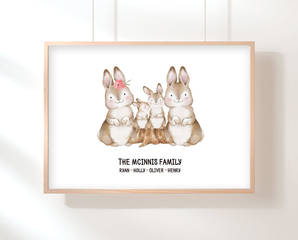 Easter Gift For Mom | Bunny Family Print | Ollie + Hank