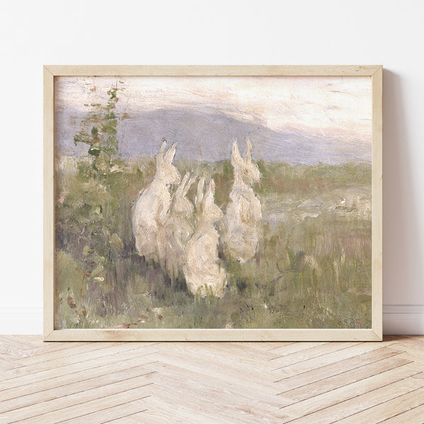 Easter Wall Art | Bunnies In A Field | Ollie + Hank