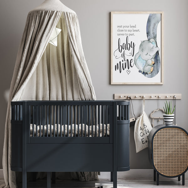 Elephant Nursery Pictures | Baby Of Mine Print | Ollie + Hank