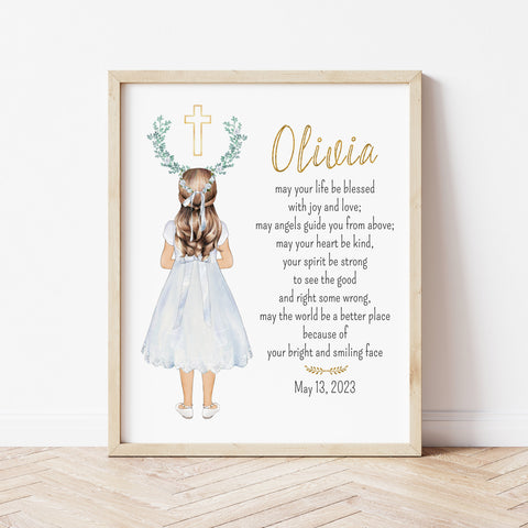 First Communion Gifts | First Communion Blessing Print | Ollie + Hank