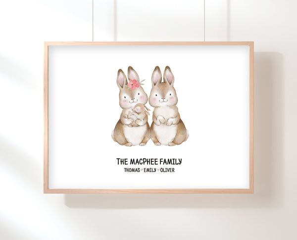 Gift For Mom From Baby | Bunny Family Print | Ollie + Hank