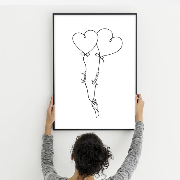 Gift Ideas For Girlfriend | Heart Balloon Print | Ollie + Hank