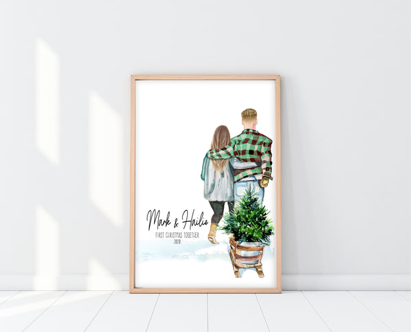 Gifts For First Christmas Together | First Christmas Together Print | Ollie + Hank