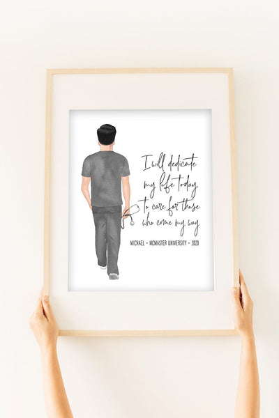 Graduation Gift For Nurse | Personalized Nurse Print | Ollie + Hank