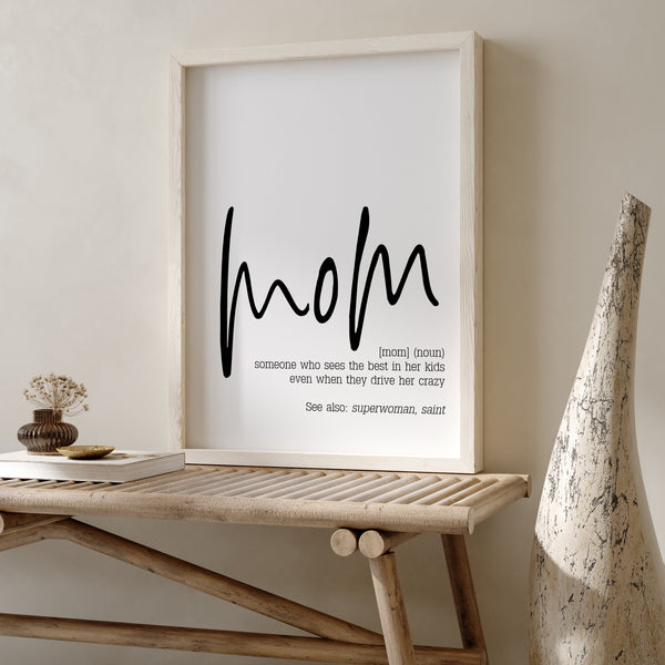 Mom Wall Art | Mom Definition Print | Ollie + Hank