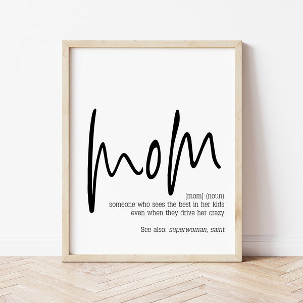 Mom Wall Art | Mom Definition Print | Ollie + Hank
