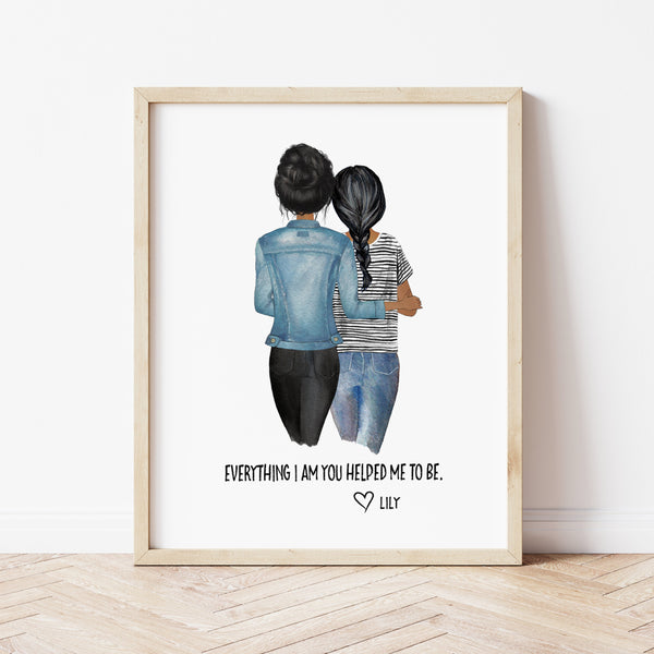 Motthers Day Gift From Daughter | Mother Daughter Art | Ollie + Hank
