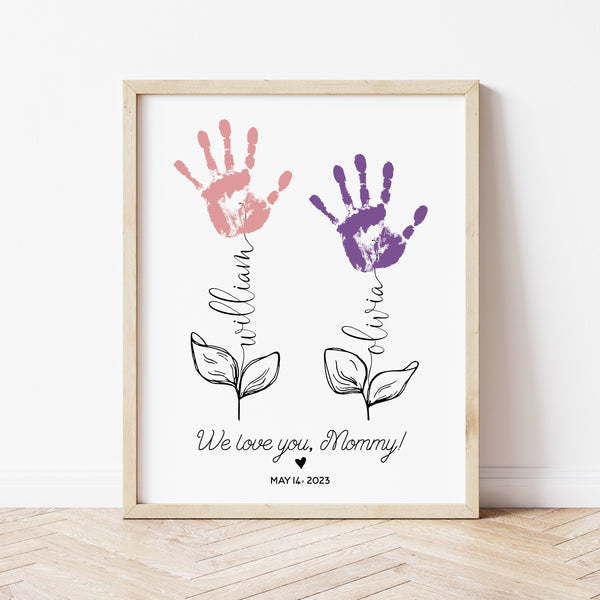 Mother's Day Handprint Art | Handprint Flower Bouquet | Ollie + Hank