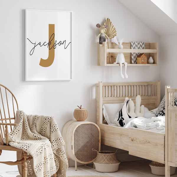 Personalised Baby Name Wall Art | Name Wall Art | Ollie + Hank