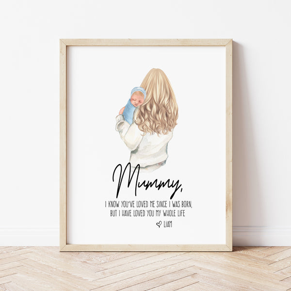 New Mum Gift | Mom & Baby Print | Ollie + Hank