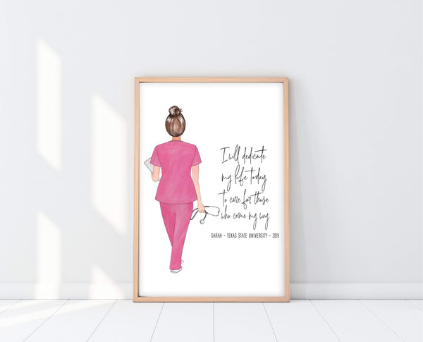 Nurse Gifts For Graduation | Nurse Print | Ollie + Hank