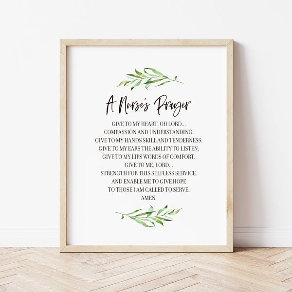 A Nurse's Prayer | Nurse Gift Ideas | Ollie + Hank