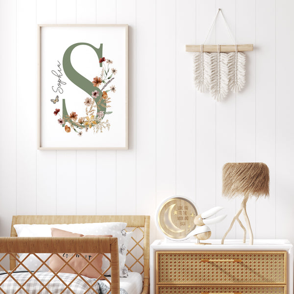 Wildflower Nursery Decor | Little Wildflower Print | Ollie + Hank