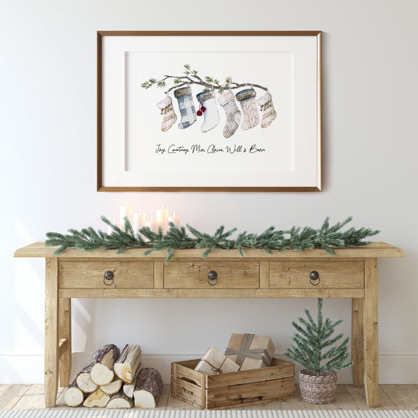 Personalized Christmas Gifts For Family | Personalized Family Christmas Stockings Print