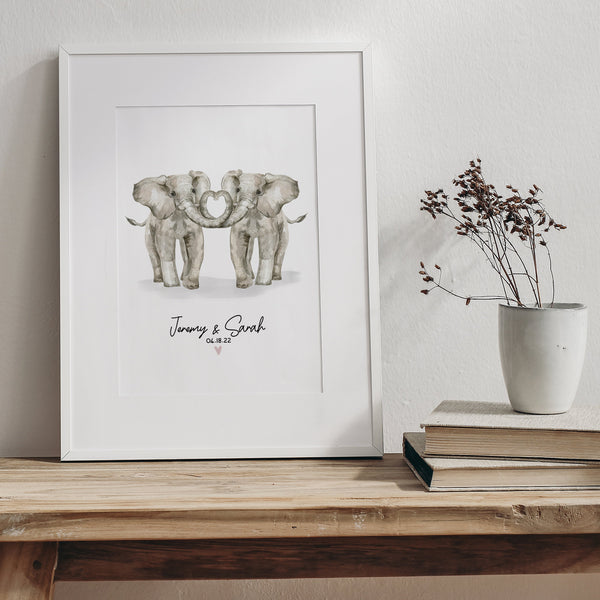 Personalized Elephant Gifts | Elephant Love Print | Ollie + Hank