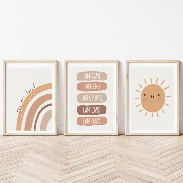 Positive Affirmation Wall Art | Personalized Affirmations For Kids | Ollie + Hank